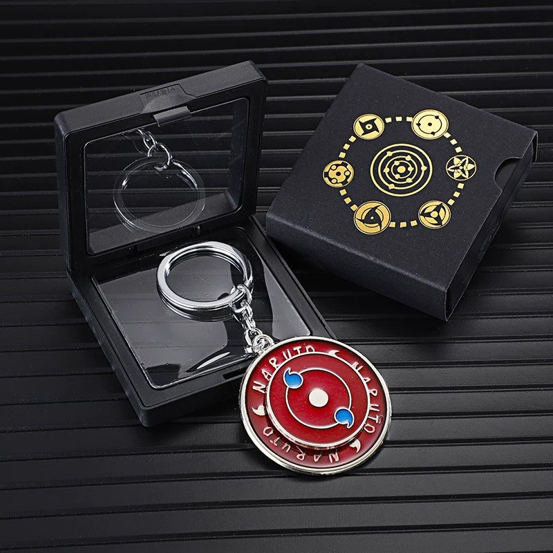 Porte-clés rotatif Naruto Sharingan - Uchiha Anime Spinning Fidget Toy