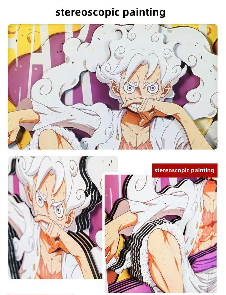 Luffy/Ace/Zoro hezký kreslený ruční 3D kreslení