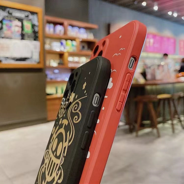 Coque de téléphone en silicone résistante aux chocs pour iPhone Luffy/Law