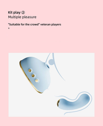 Vintage Landline Phone Shape Women Personal Wellness Massager Set with Suction Vibration Heating Nipple Clamp Modes Silicone Adult Intimate Care Device Waterproof Rechargeable