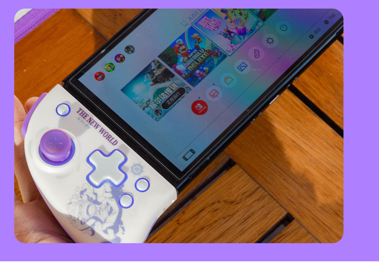 Gamepad Nika Luffy con luces ajustables, controladores inalámbricos Bluetooth para mano izquierda y derecha