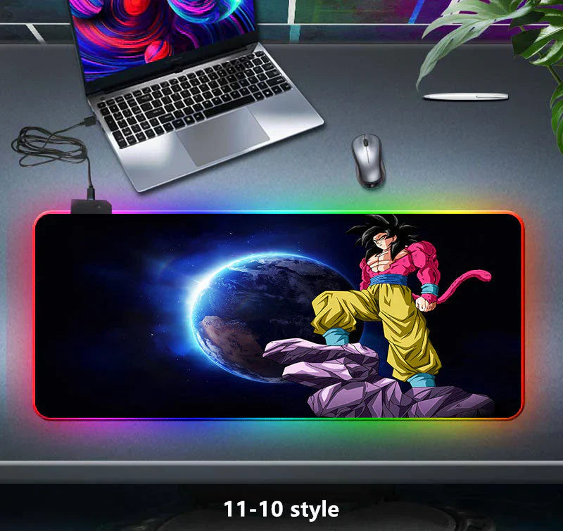 tapis de souris épais à sept couleurs changeantes, lumière LED, clavier de jeu
