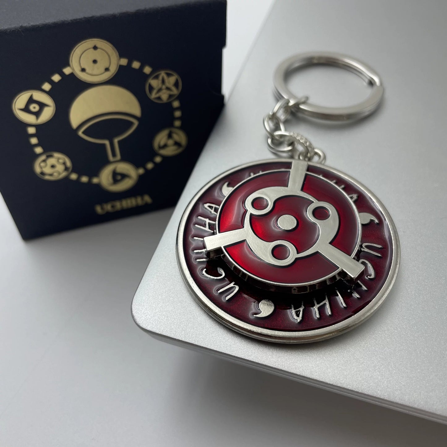 Porte-clés rotatif Naruto Sharingan - Uchiha Anime Spinning Fidget Toy