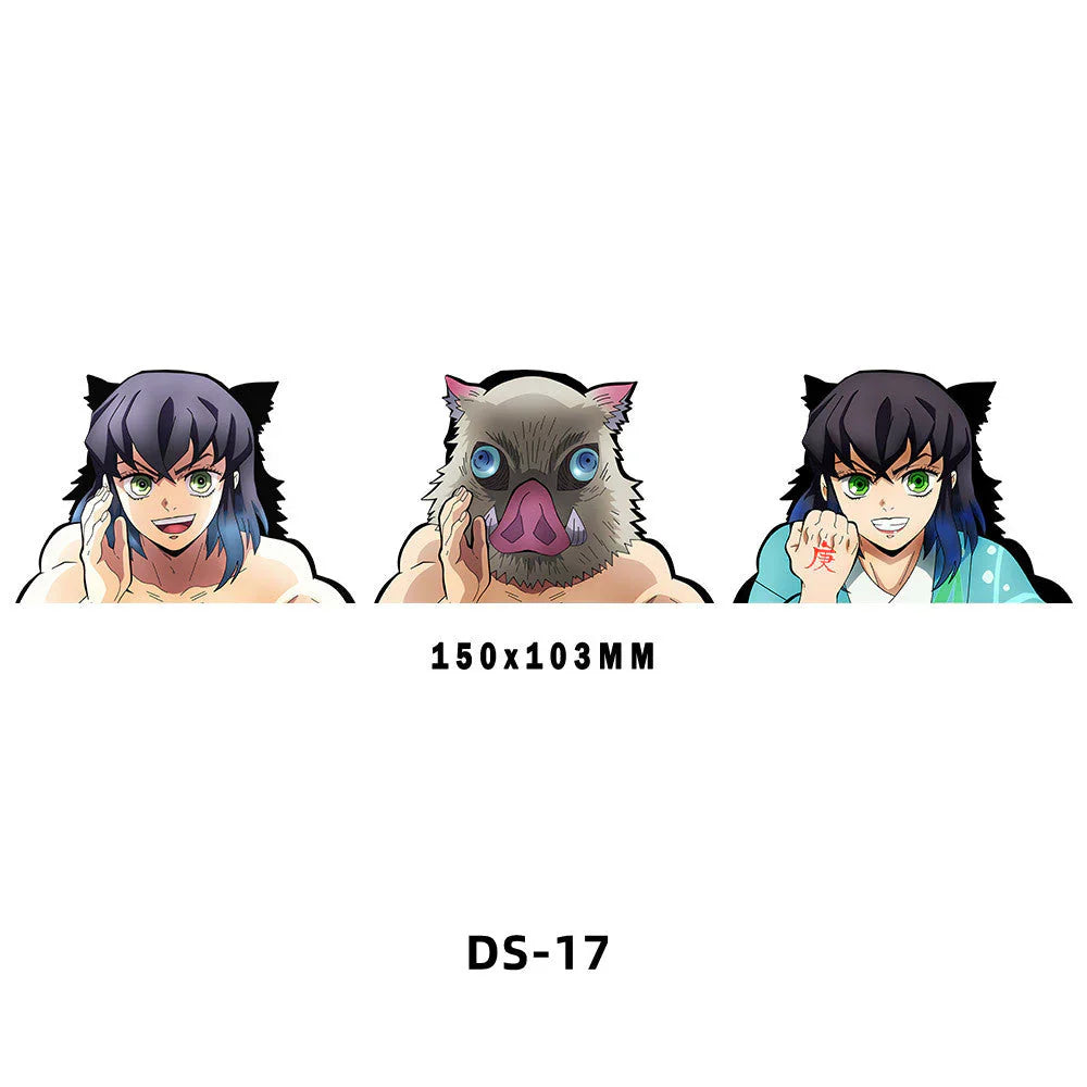 Tanjirou/Nezuko/Zenitsuuu/Inosuke attendent une variété de rôles autocollants d'expression de variation 3D
