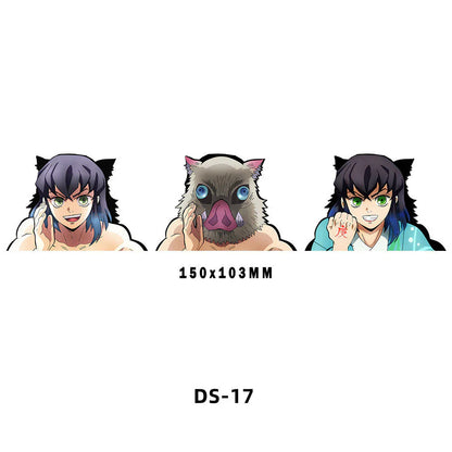 Tanjirou/Nezuko/Zenitsuuu/Inosuke attendent une variété de rôles autocollants d'expression de variation 3D