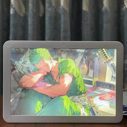 Light painting Luffy/Zoro pouvant servir de miroir et de peinture décorative