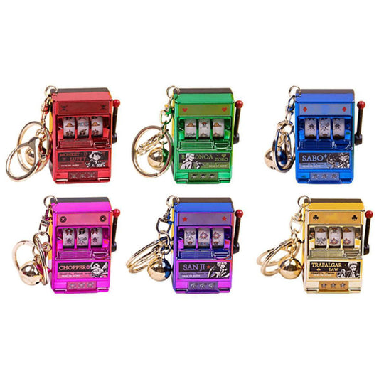 Luffy/Zoro Llavero Rocker Fruit Machine colgante libro pop-up Rocker