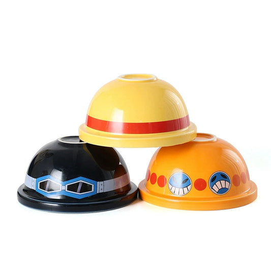 Luffy/Ace/Sabo Olkihatun muotoinen keraaminen kulho - Alkuperäistä hattua voidaan käyttää myös ruoan pitämiseen