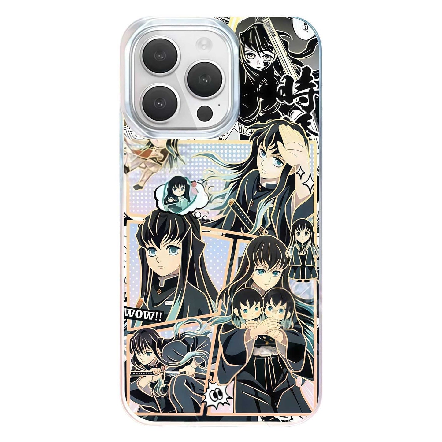 Funda para teléfono Naruto Pain Yahiko Anime, cubierta protectora a prueba de golpes con gradiente láser para iPhone