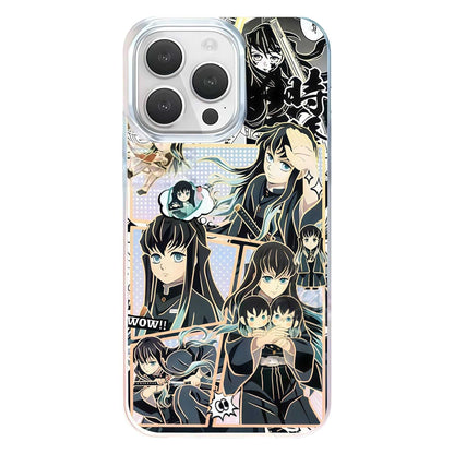 Funda para teléfono Naruto Pain Yahiko Anime, cubierta protectora a prueba de golpes con gradiente láser para iPhone