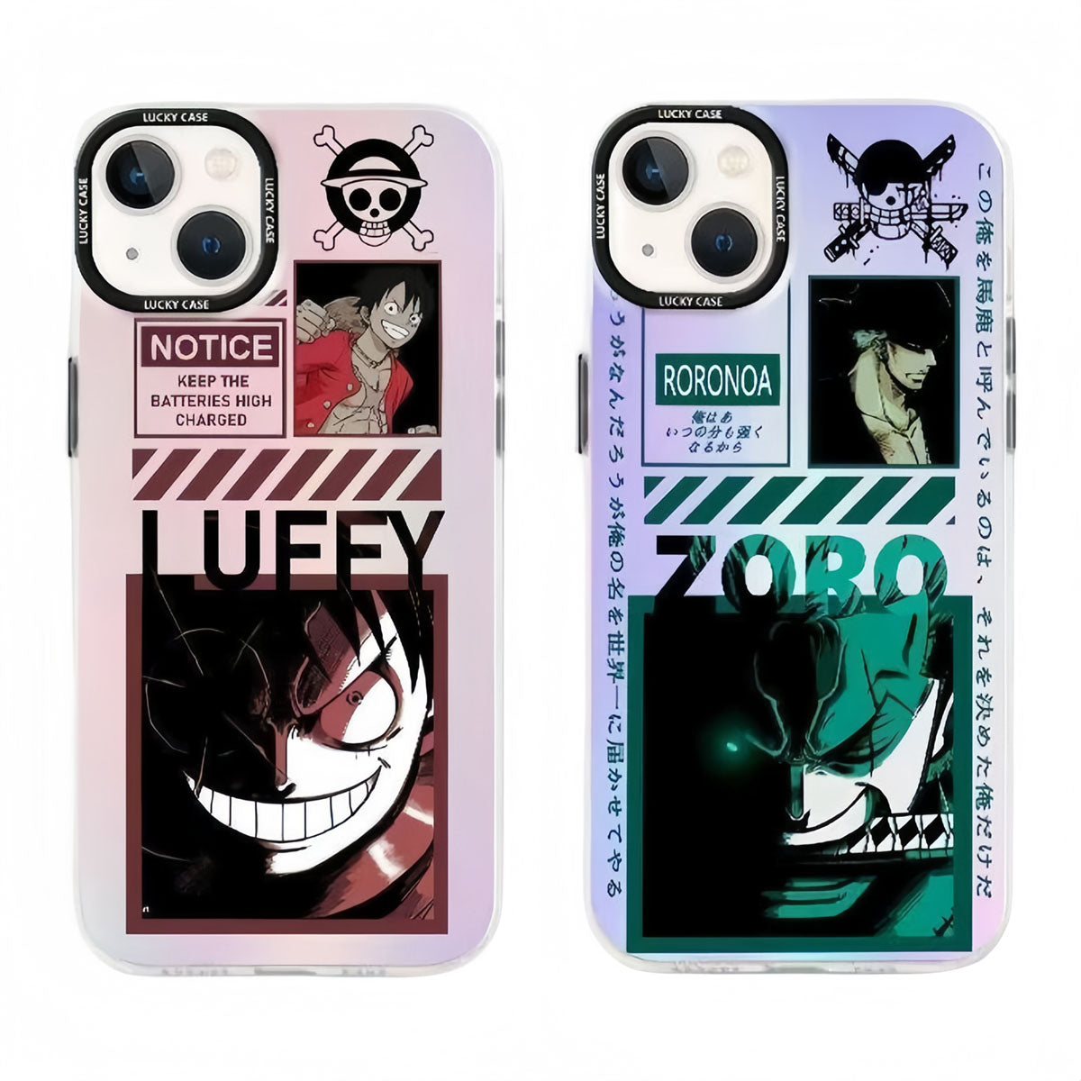 Luffy/Zoro/Shanks silikonové pouzdro na iPhone odolné proti nárazu