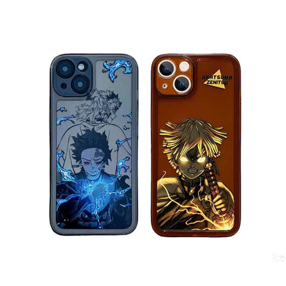 Vynikající silikonové antikolizní pouzdro na telefon značky Tanjirou/Zenitsu Apple