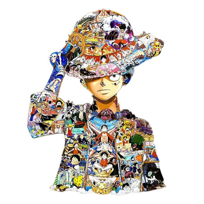 Monkey D. Luffy modelovací LED světla přináší nástěnnou malbu (60*47cm)