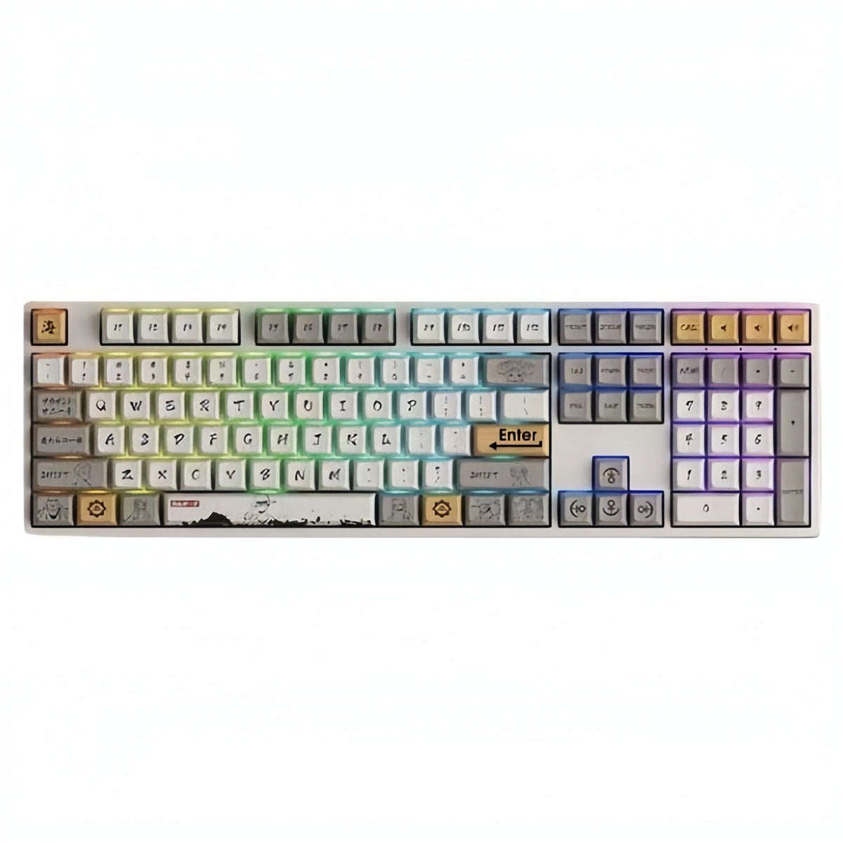 Luffy třírežimové připojení RGB podsvícená mechanická klávesnice