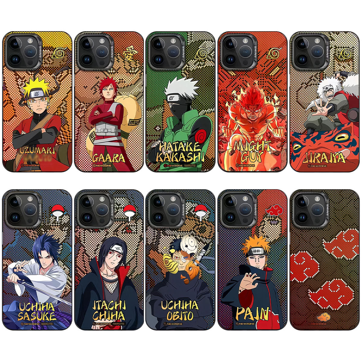 جراب هاتف iPhone من السيليكون المقاوم للصدمات من Itachi/Sasuke/Kakashi