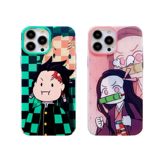 Tanjirou/Nezuko Apple nádherné silikonové antikolizní pouzdro Trend Silicone