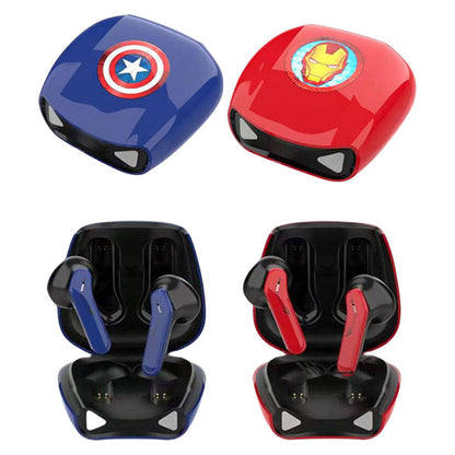Marvel Iron Man Captain America Gaming TWS-Ohrhörer, kabellose Bluetooth 5.1-Ohrhörer mit geringer Latenz