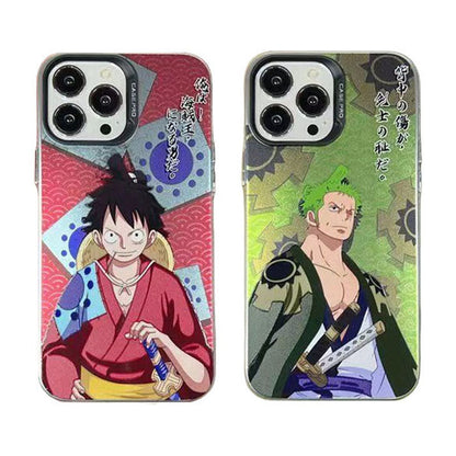 Luffy/Zoro silikonové pouzdro na iPhone odolné proti nárazu