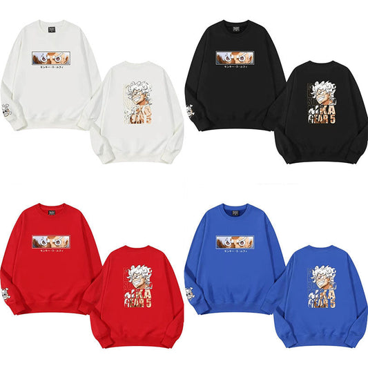 Nika Luffy moda cómoda ropa suelta y cálida de manga larga