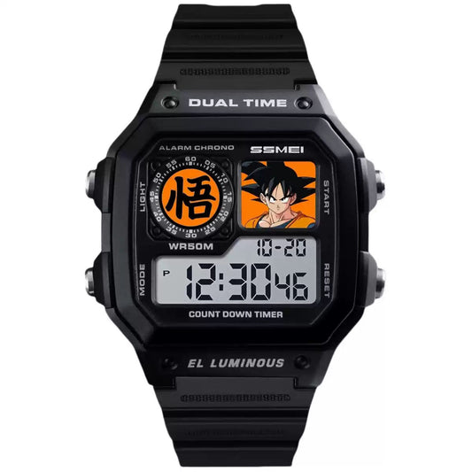 Goku Figure Image Electronic Watch with LED backlight - Unleash Saiyan Power on Your Wrist!