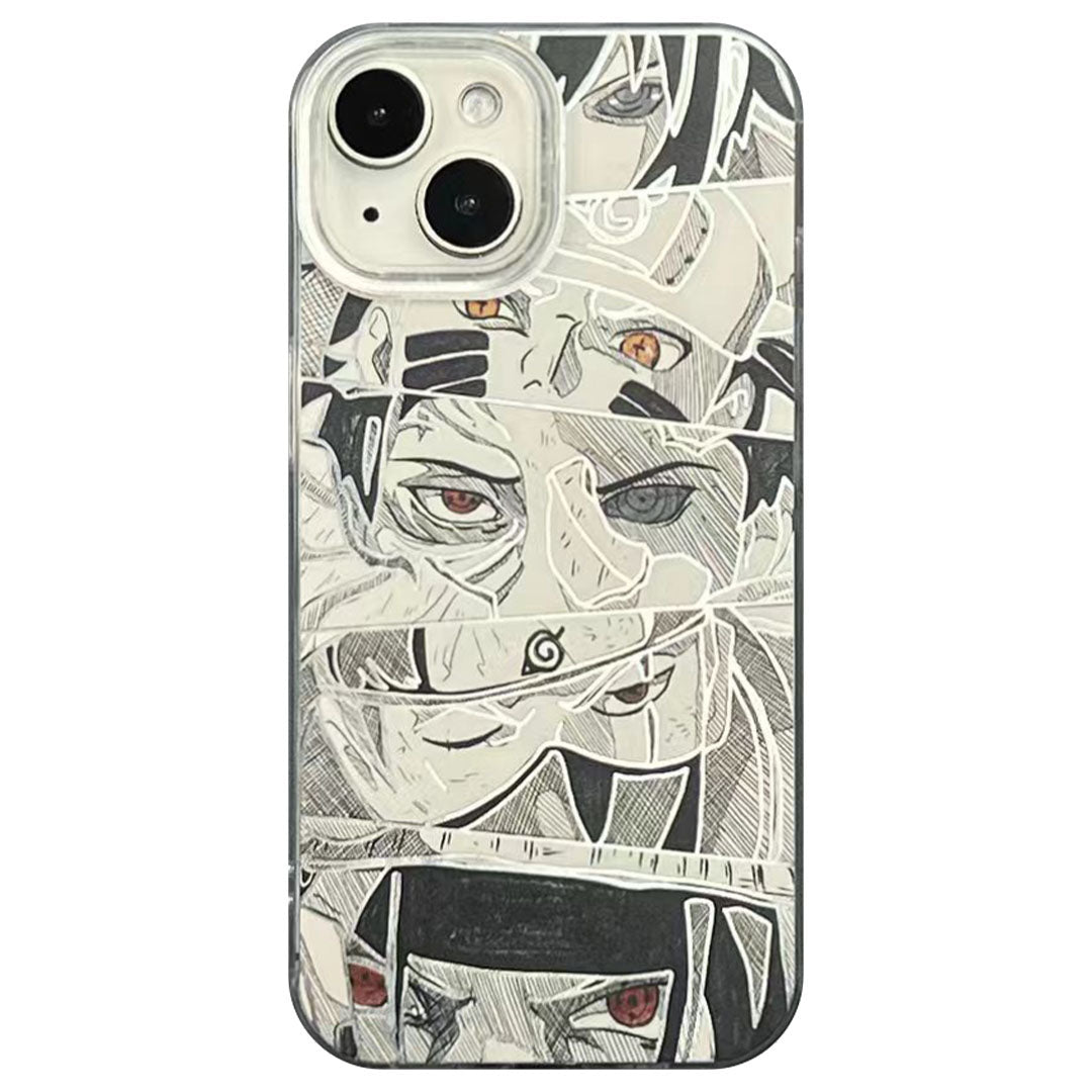 Silikonové pouzdro na iPhone odolné proti nárazu Sasuke/Itachi