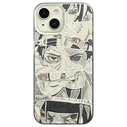 Silikonové pouzdro na iPhone odolné proti nárazu Sasuke/Itachi