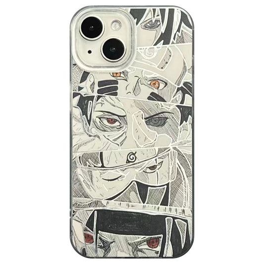 Silikonové pouzdro na iPhone odolné proti nárazu Sasuke/Itachi