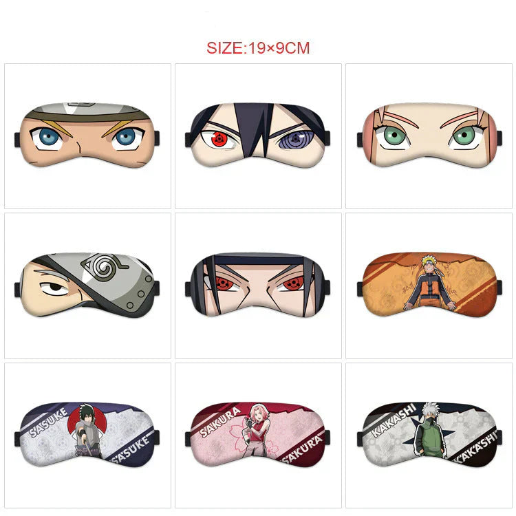 Uzumaki/Sasuke dessin animé belle visière de sommeil stéréo respirante