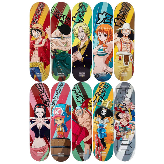 Skateboard professionnel à motif fin Luffy/Zoro (taille : 80 cm × 20 cm)