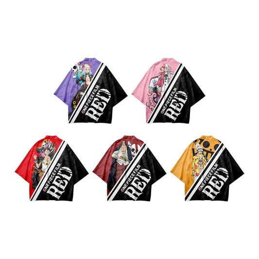 Luffy/Shanks/Law/Hancock/Uta figure impression shorts à manches courtes costumes