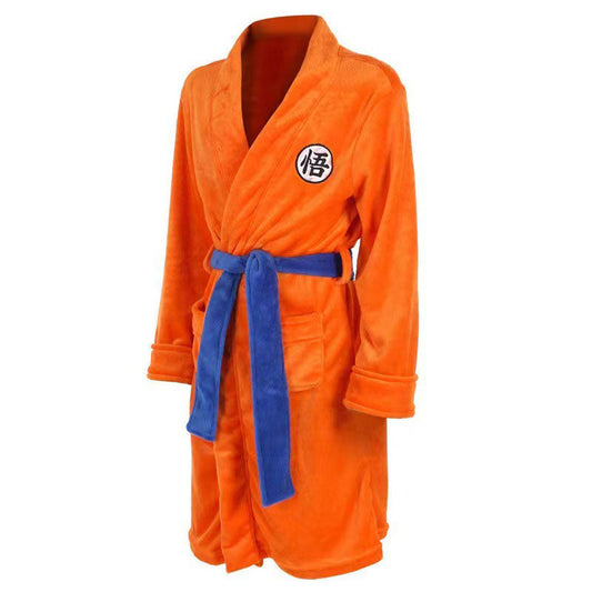 Son Goku Flannel Nightgown Bathrobe - Fall asleep in a comfortable nightgown