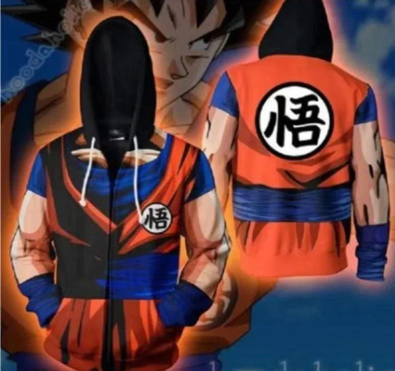 Son Goku cos Hoodie casual ανοιξιάτικο και φθινοπωρινό παλτό με κουκούλα