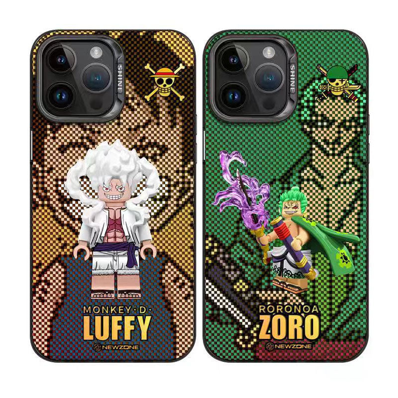 Luffy/Zoro silikonové pouzdro na iPhone odolné proti nárazu
