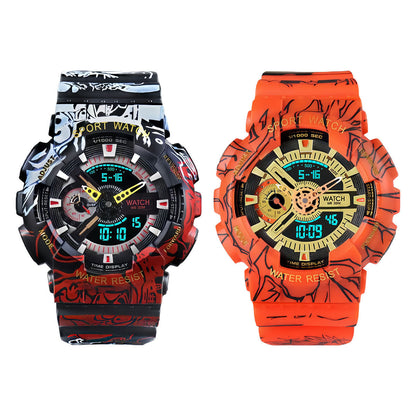 Reloj electrónico de moda Luffy/Goku.