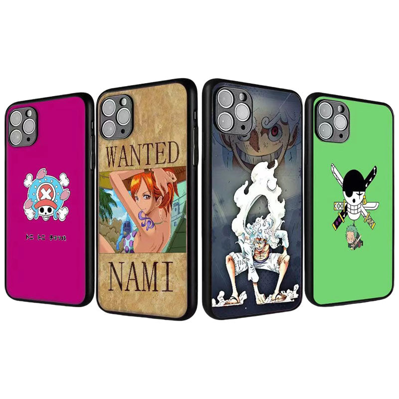 Luffy/Zoro/Ace 3D varianta iPhone silikonové pouzdro na telefon odolné proti nárazu