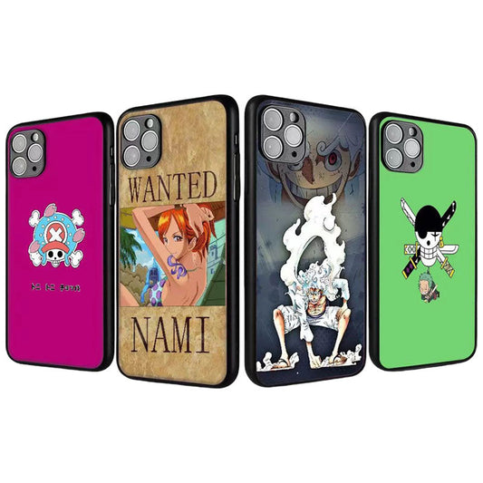 Luffy/Zoro/Ace 3D variation iPhone silikone stødsikkert telefoncover