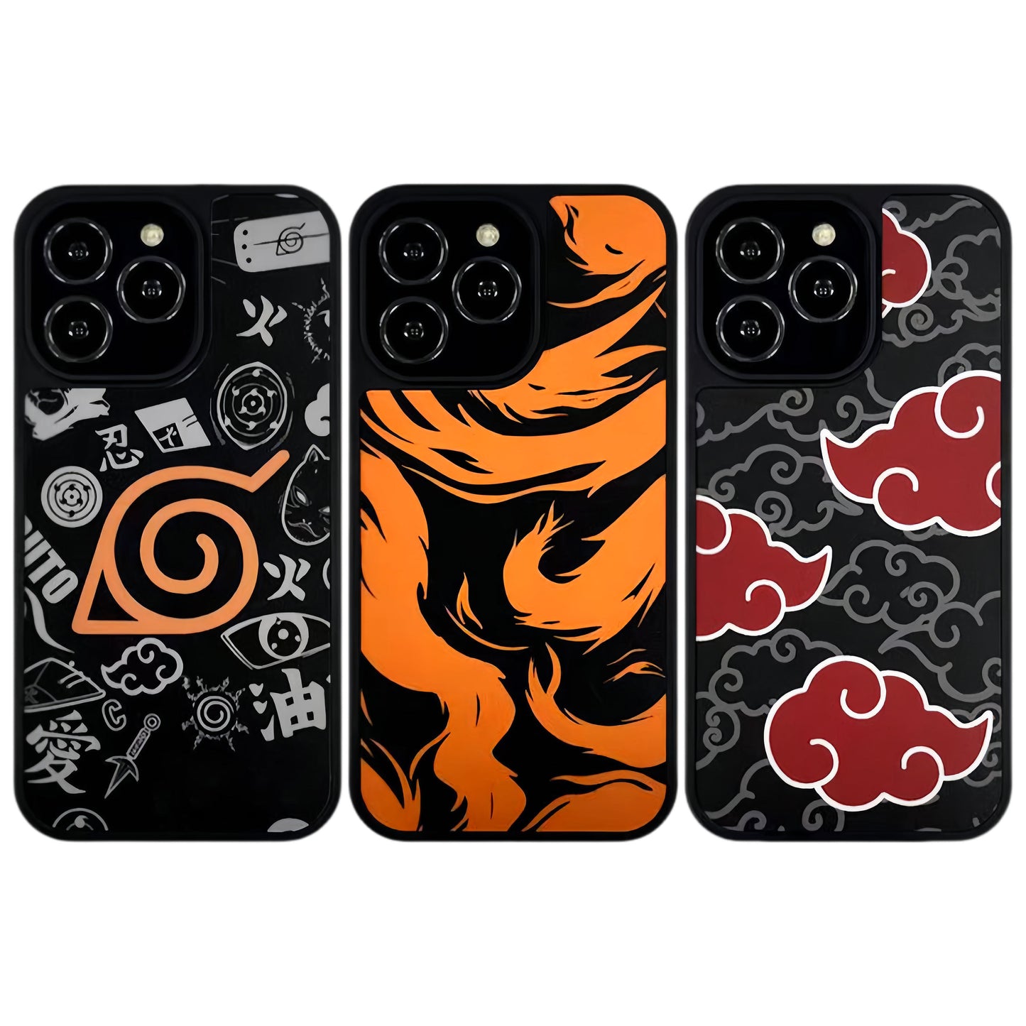 Silikonové pouzdro na telefon Kurama/Akatsuki iPhone odolné proti nárazu