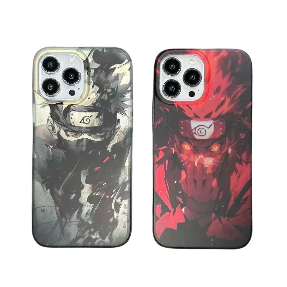 kakashi/uzimaki Apples udsøgte Trend Silikone Anti-kollisionstelefon etui elektroforsølv