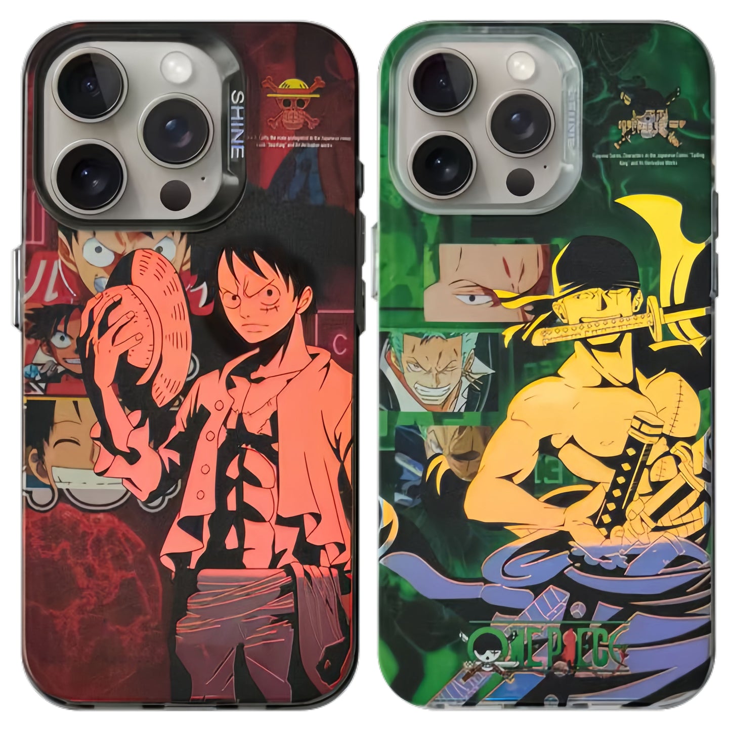 Luffy/Zoro silikonové pouzdro na iPhone odolné proti nárazu