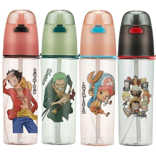 Αθλητικό μπουκάλι νερού Luffy/Zoro/Chopper Πλαστικό μπουκάλι νερού Μπουκάλι ψεκασμού ψεκασμού νερού
