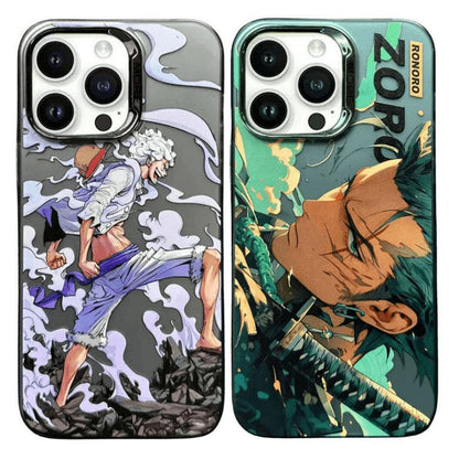 Luffy/Zoro silikonové pouzdro na iPhone odolné proti nárazu