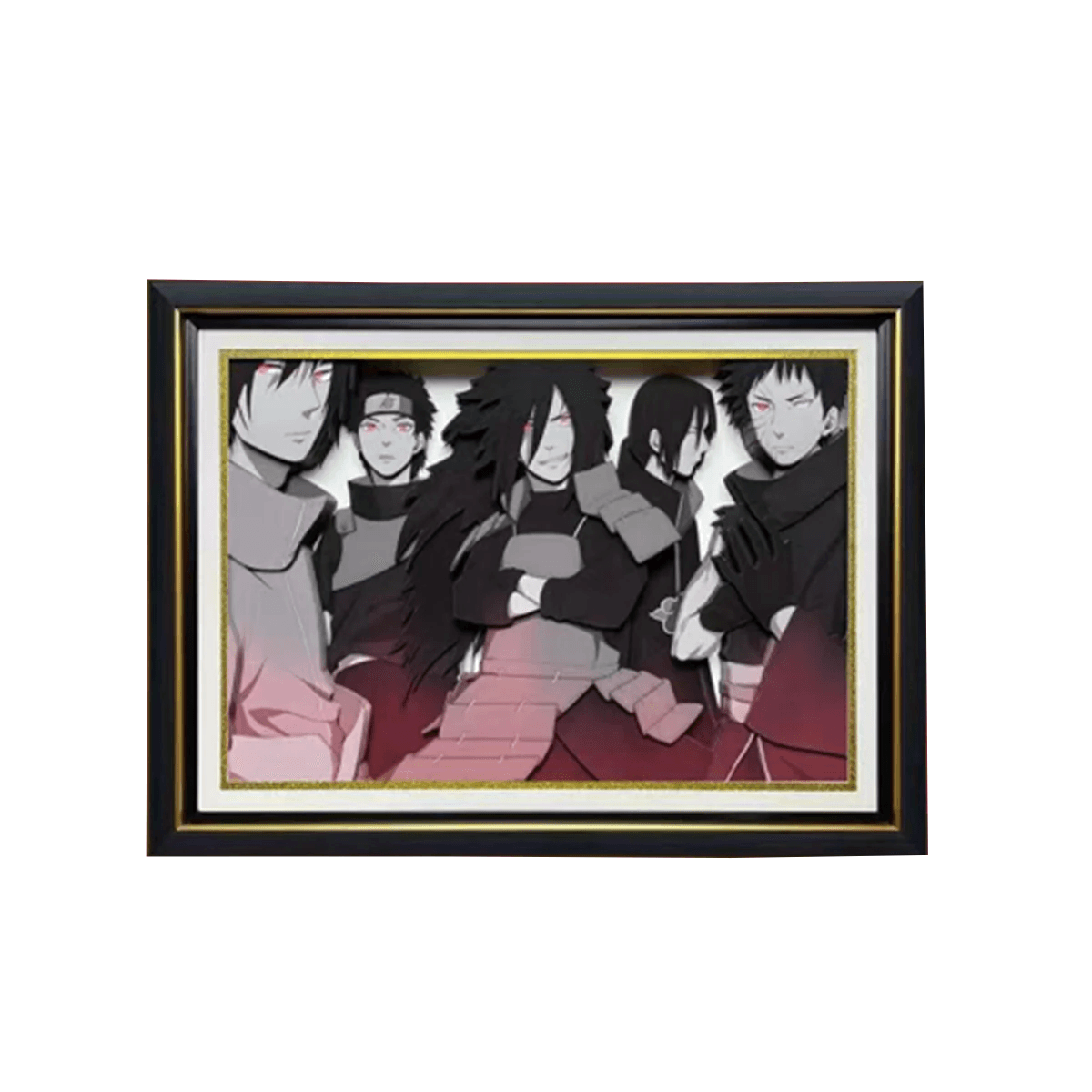 Dibujo 3D de artesanía de dibujos animados guapo de Sasuke/Itachi