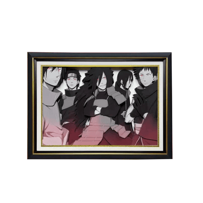 Dibujo 3D de artesanía de dibujos animados guapo de Sasuke/Itachi