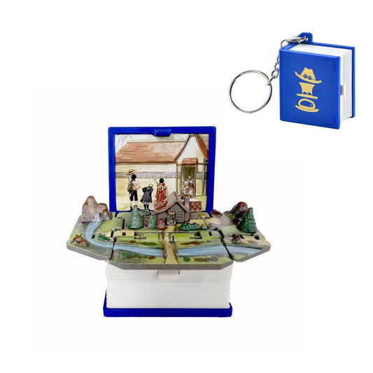 LuffyAce/Sabo Tres hermanos llavero de libro emergente plegable 3D