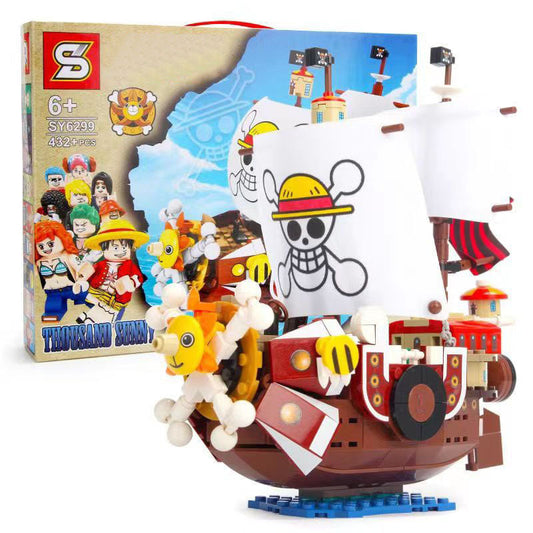 Bloques de construcción Sunny/Merry modelo de barco pirata