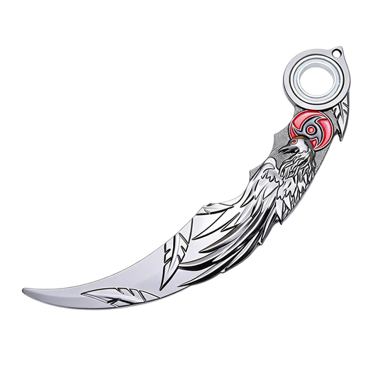 Naruto Itachi Uchiha Roterbar Karambit Kniv - Sharingan Eagle Metal Replica Prop