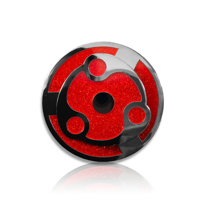 Naruto Uchiha Madara Spinning Mangekyo Sharingan Esmalte Pin, Broche de anime giratorio