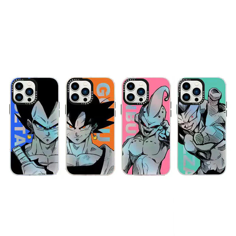 جراب هاتف Goku/Vegeta/Buu/Frieza Apple الرائع من السيليكون المضاد للتصادمات