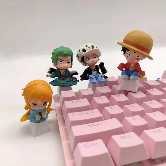 Μηχανικό πληκτρολόγιο κουκλών χαρακτήρων Luffy/Zoro/Nami