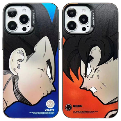 جراب هاتف Goku/Vegeta iPhone رائع من السيليكون مضاد للتصادمات